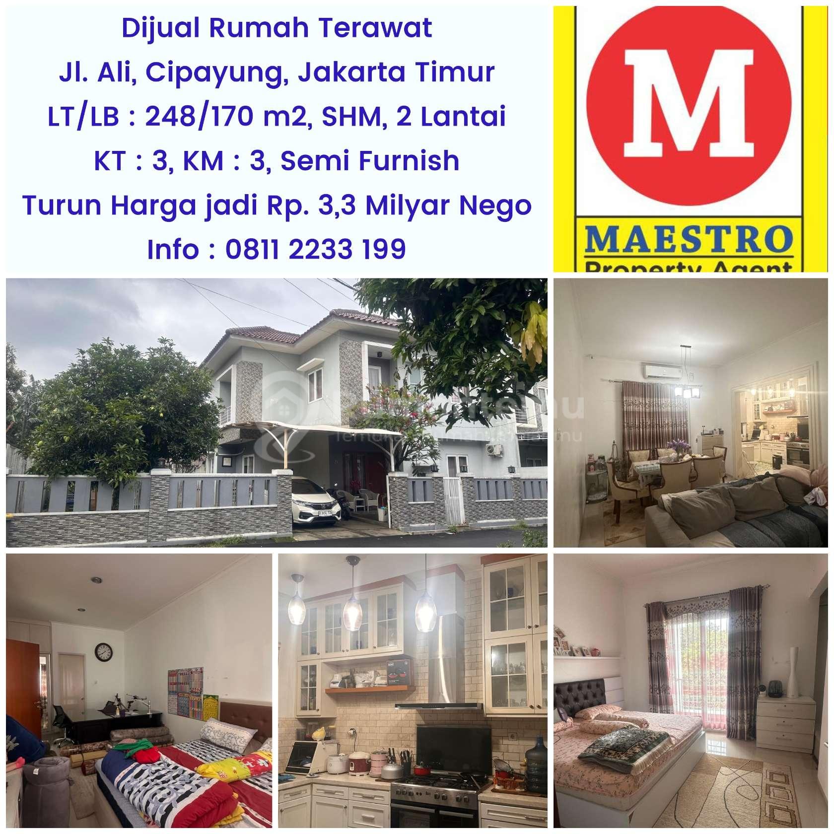 Jual Rumah di Jl. Ali, Cipinang, Jakarta Timur