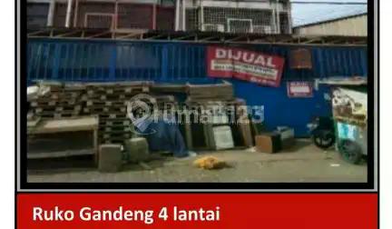 Di Jual Ruko Gandeng 4 Lantai Aset Bank di Jl. Kampung Gusti , Pejagalan,Penjaringan, Jakarta Utara.