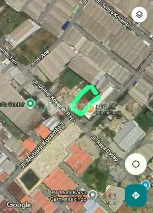 Disewakan Tanah Padat Lokasi strategis Pinggir Jalan Raya Dadap Kosambi