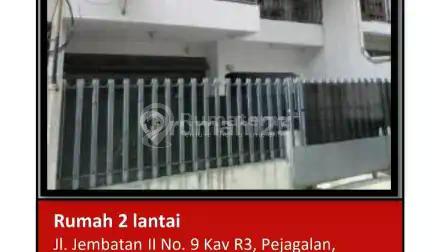 Di Jual Rumah 2 Lantai Aset Bank di Jl. Jembatan 2, Pejagalan, Penjaringan, Jakarta Utara.