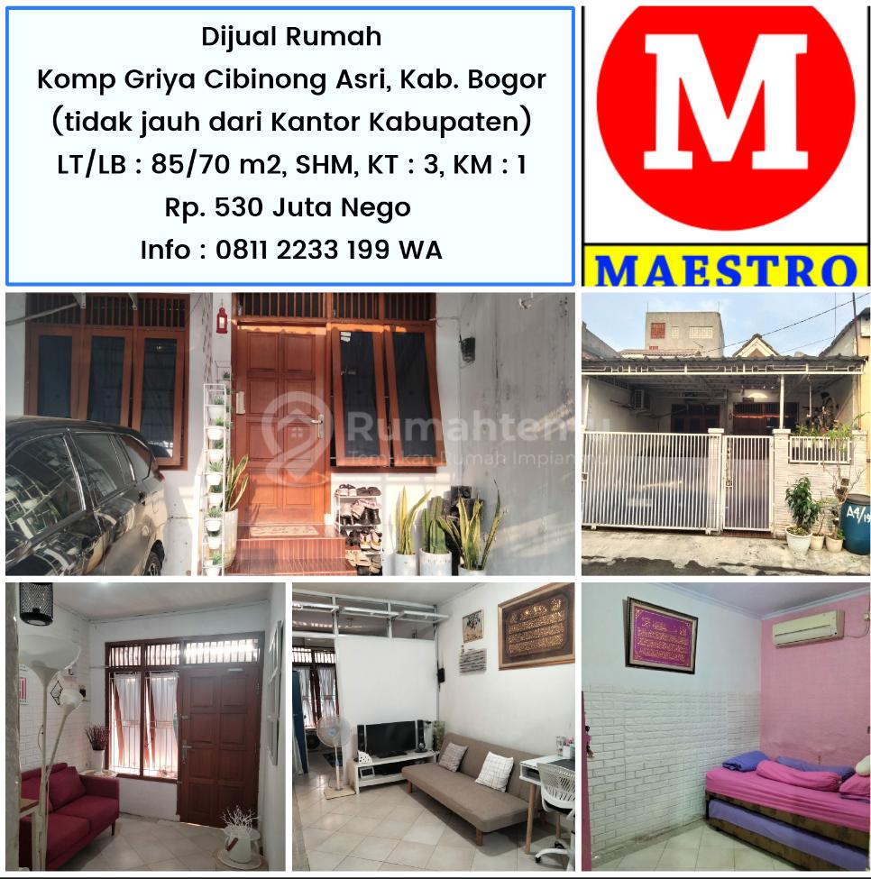 Jual Ruma di Komp. Griya Cibinong Asri, Kab. Bogor, Jawa Barat